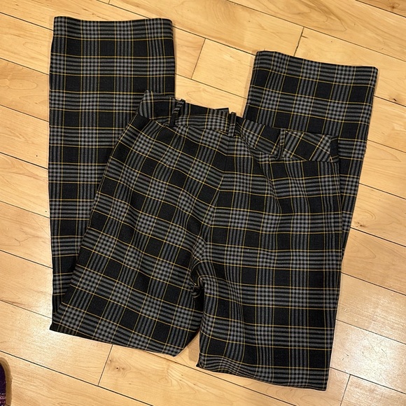 NWOT Smythe Plaid Flare Pants - Picture 10 of 10